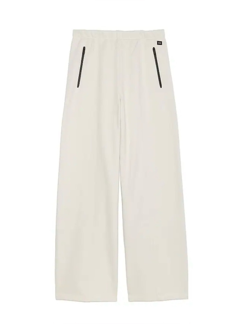 Victoria's Secret White Fleece Wide Leg Jogger